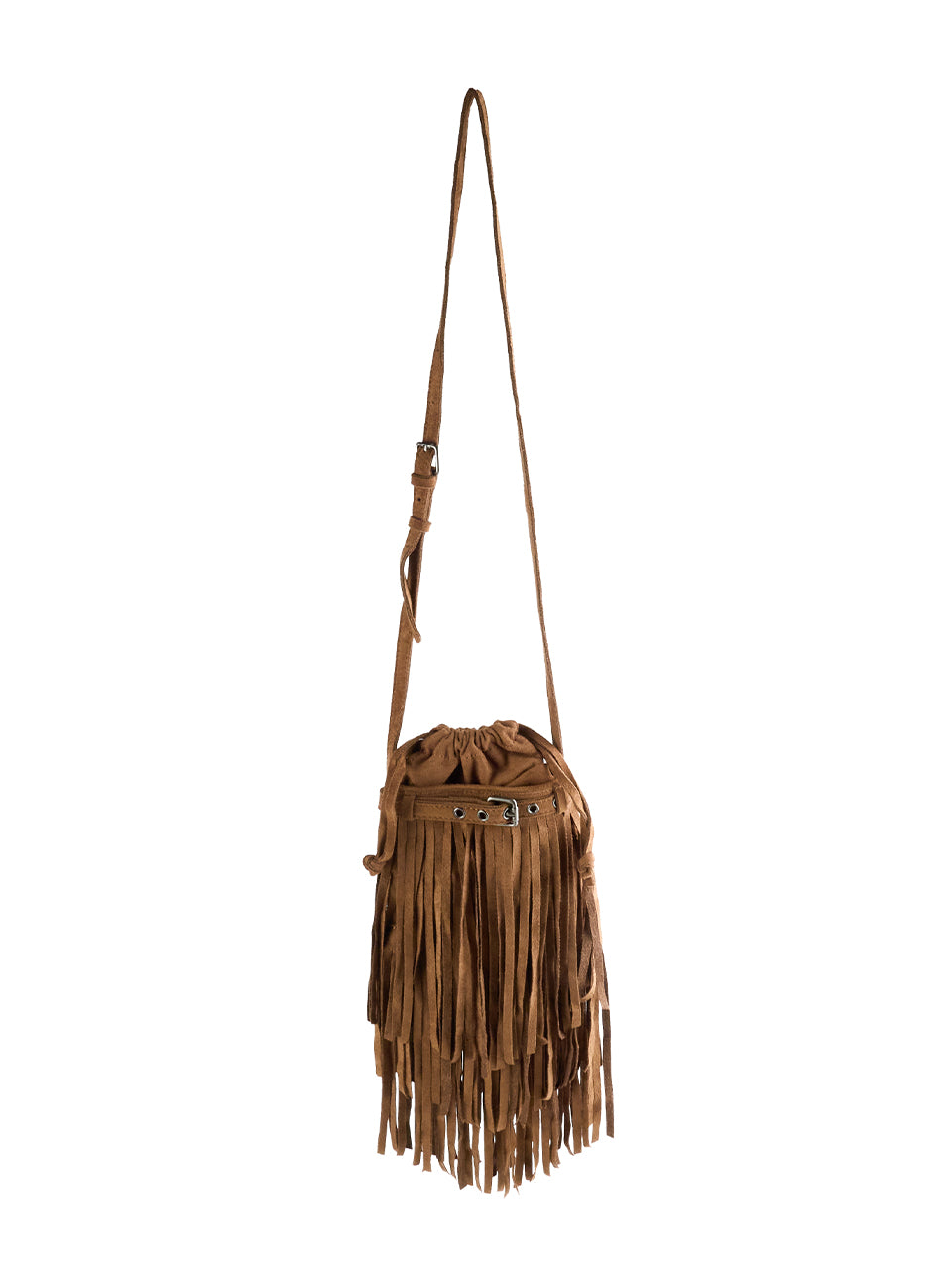 A-1778 Suede Fringe Crossbody Bag