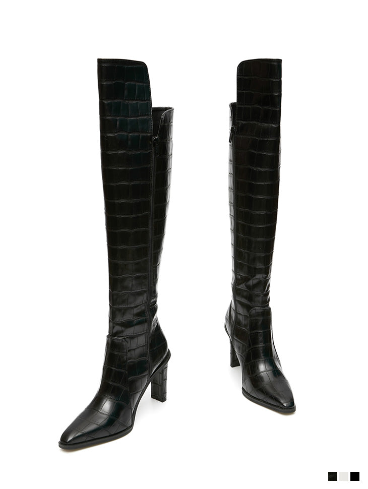 AR-2996 Stiletto Heeled Knee-high Boots