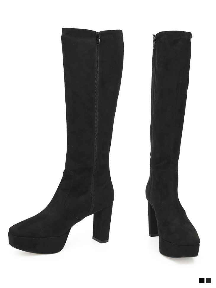 AR-3020 Platform Heeled Long Boots