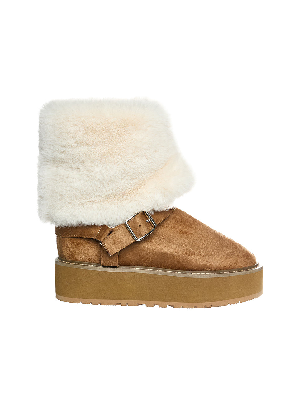 AR-3538 Belted Platform Fur Boots