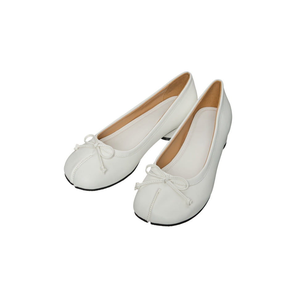 AR-3649 Toe Stitch Ribbon Flat Shoes