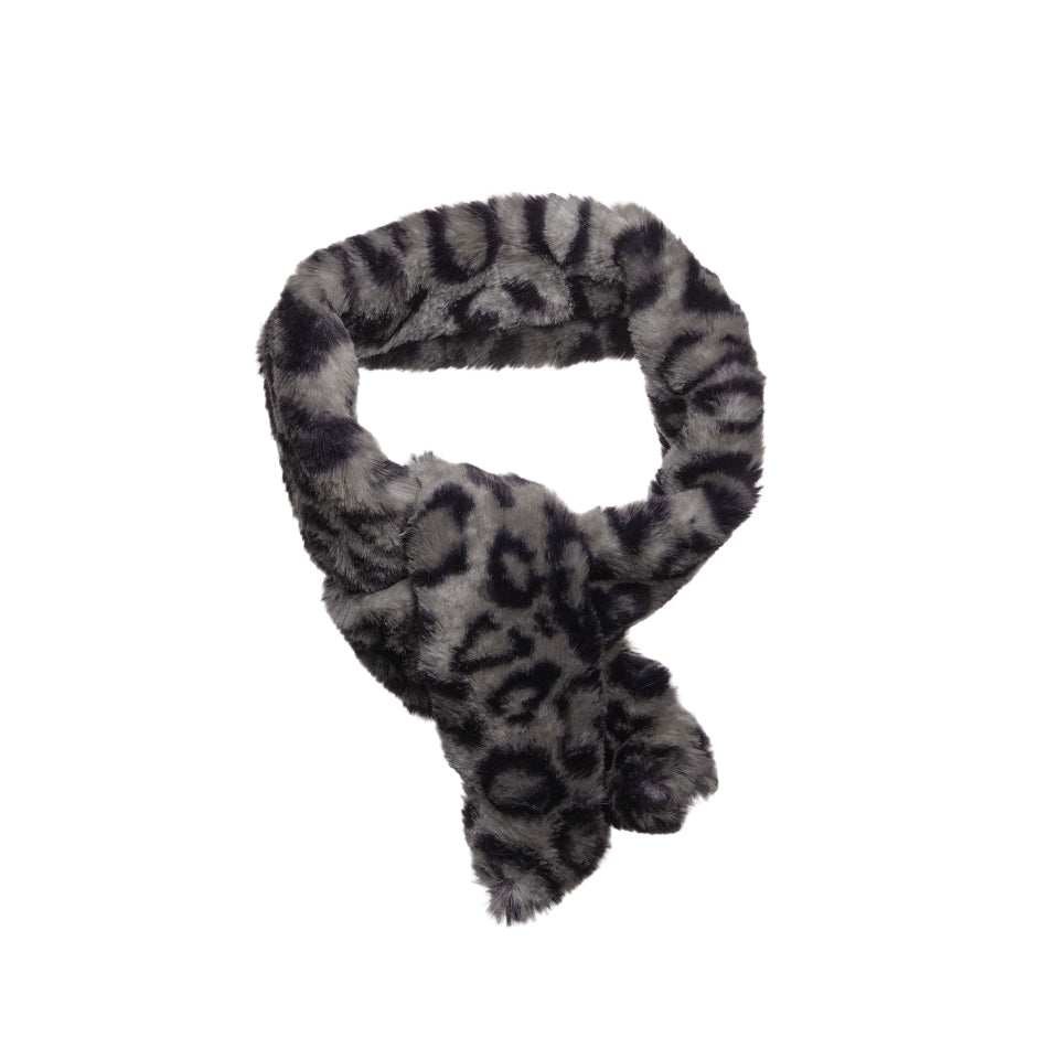 AS-1718 Leopard Fur Short Muffler