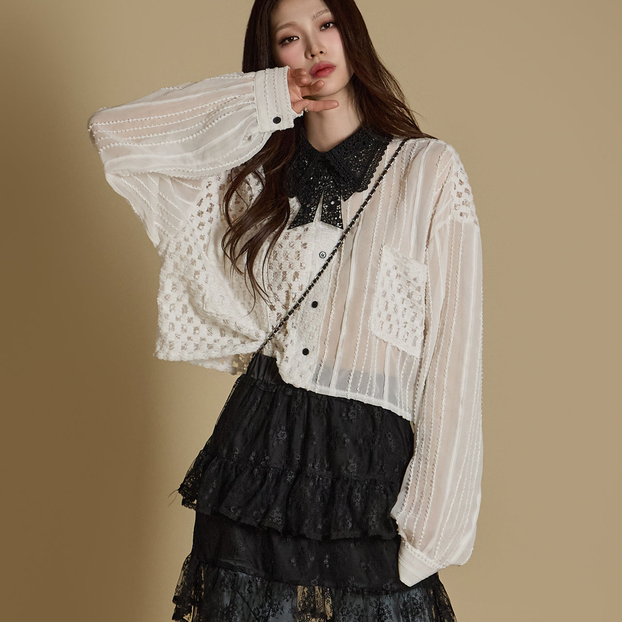 B3034 Sheer Blouse