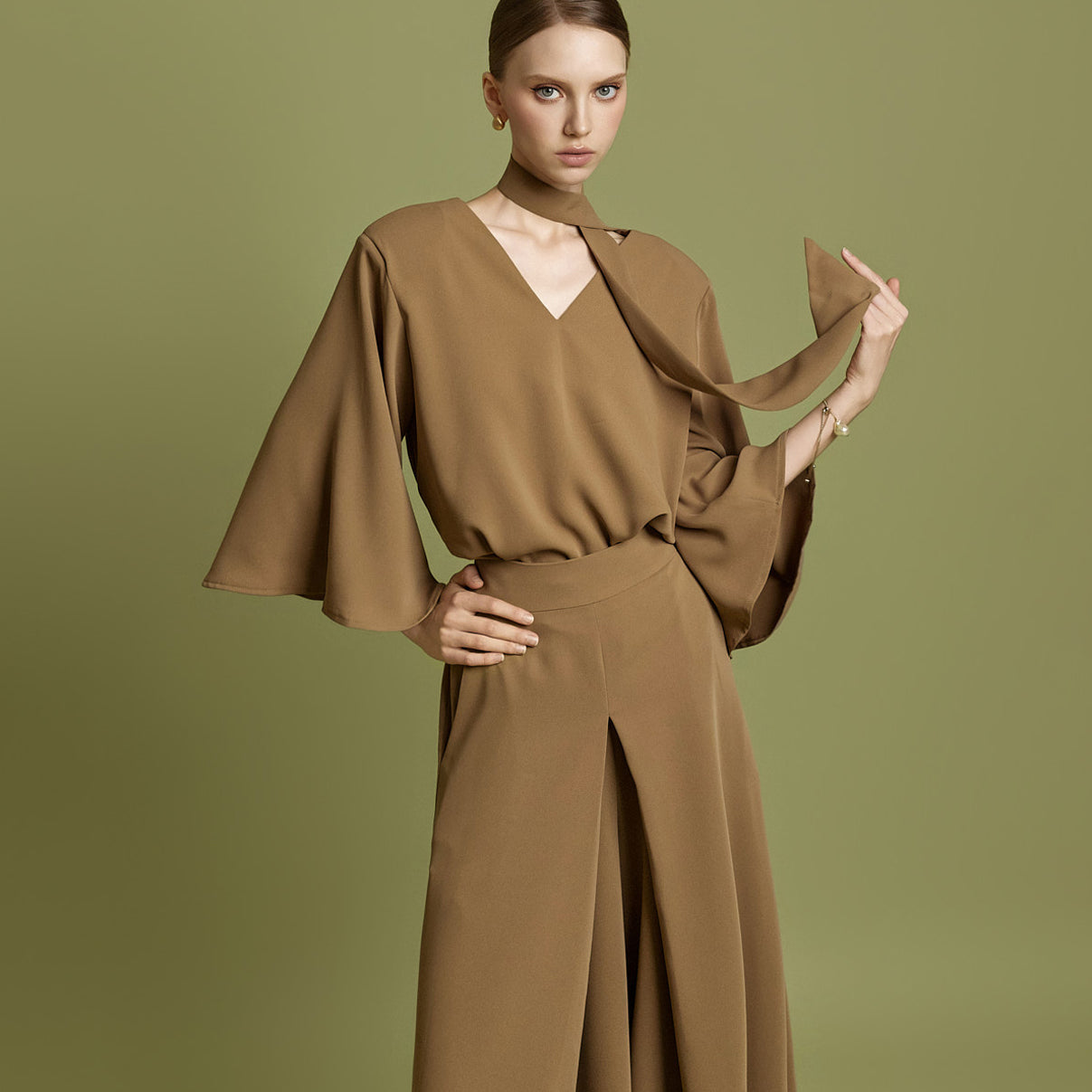 B3138 Blouse with  Strap