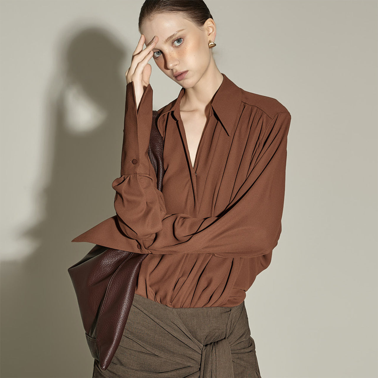 B9201 Draping Blouse