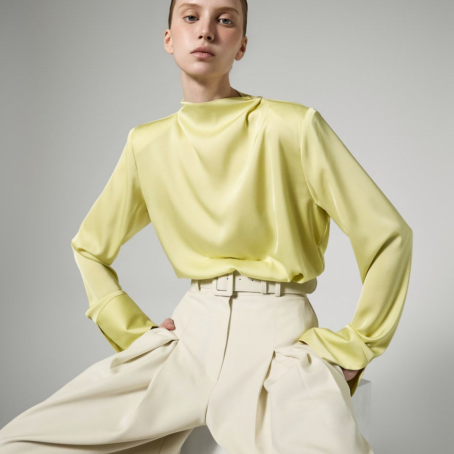 B9204 Neck Drape Blouse