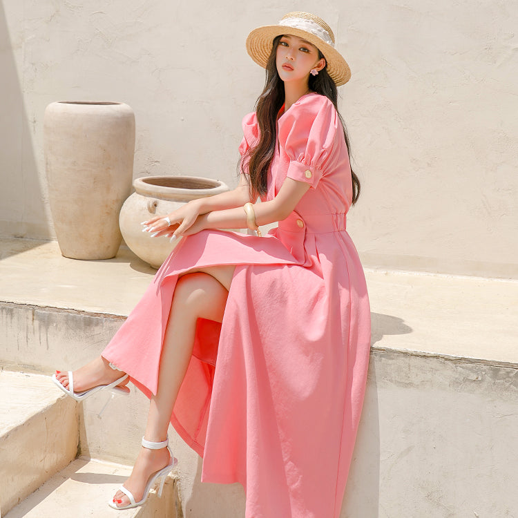 D4520 裹身喇叭裙