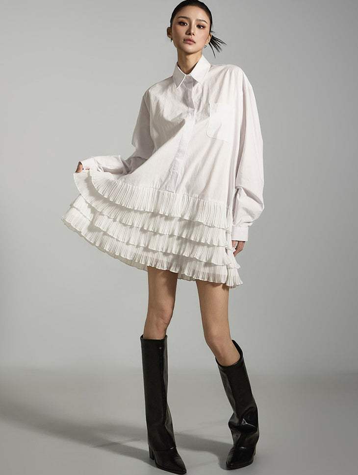 D5188 Tiered Shirt Dress