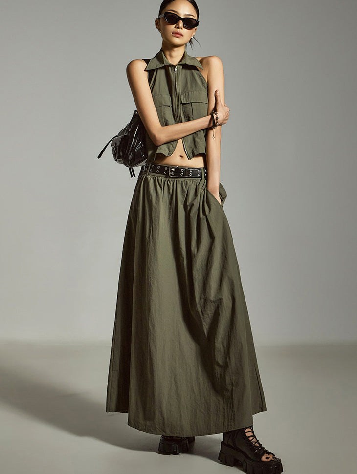 D5304 Halterneck Two-Piece Set