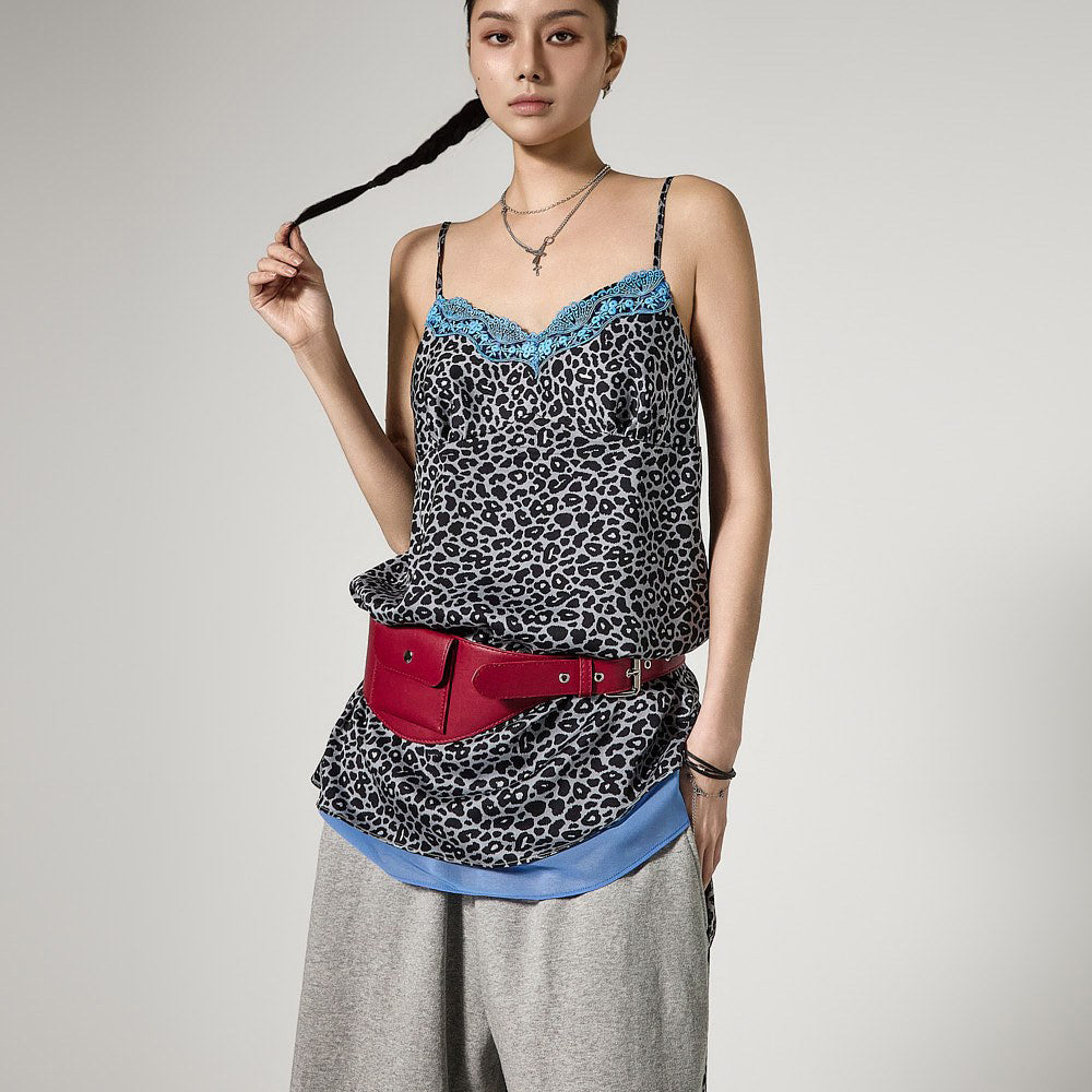 D5468 Leopard Slip Dress