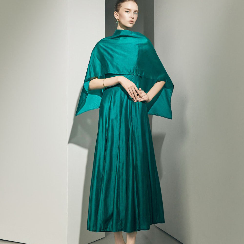 D5690 Cape Flare Dress