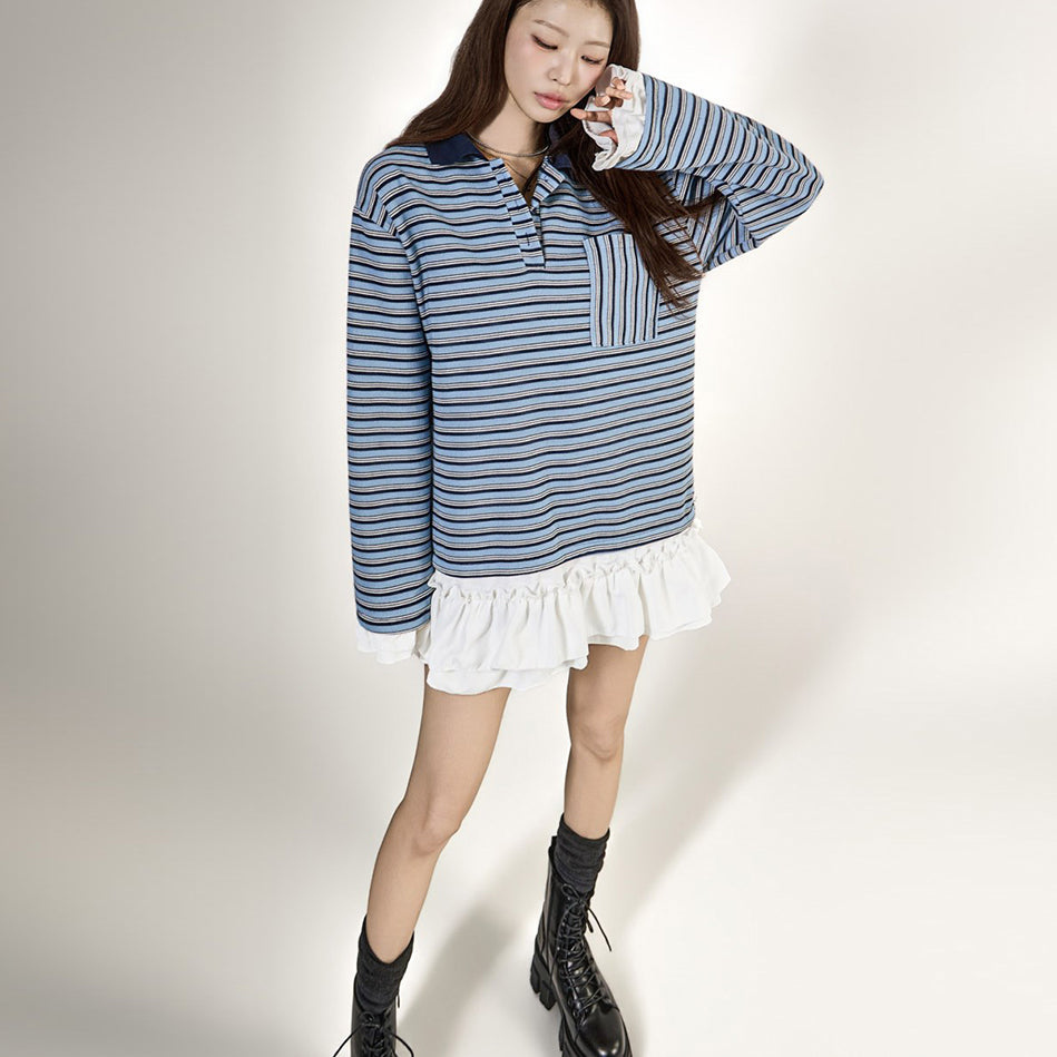 D5697 Preppy Pocket Mini Dress