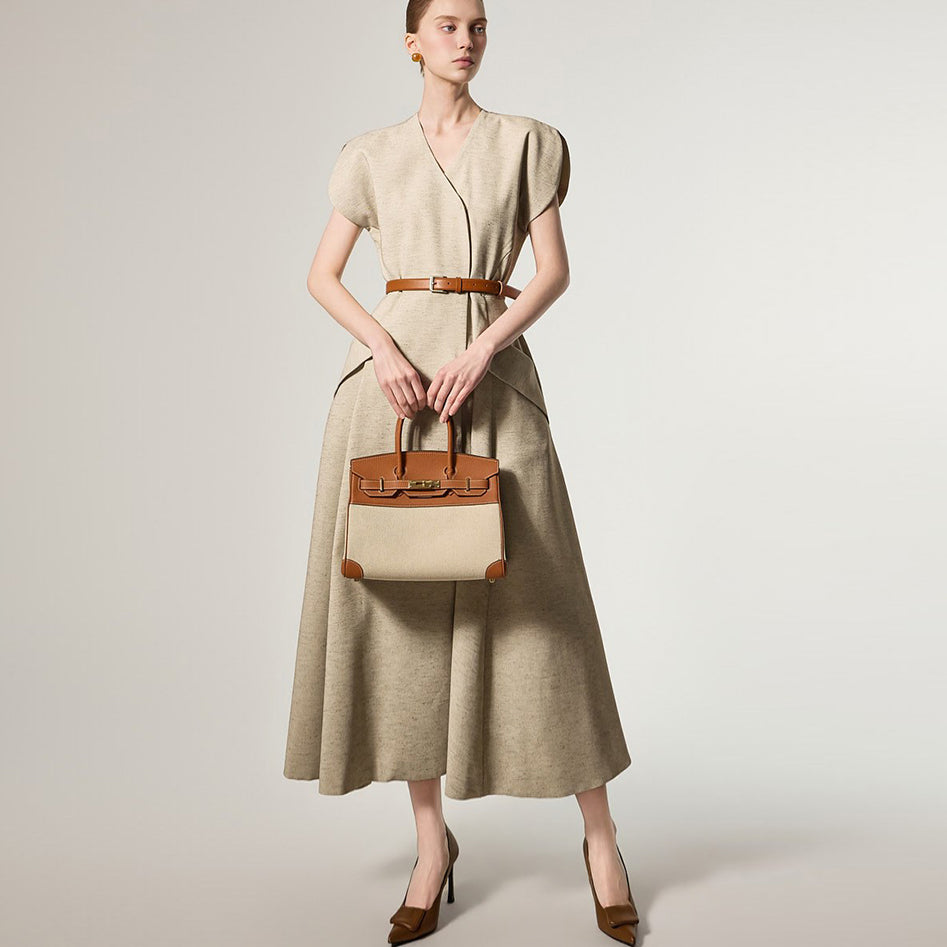 D9592 Wrap Flare Dress