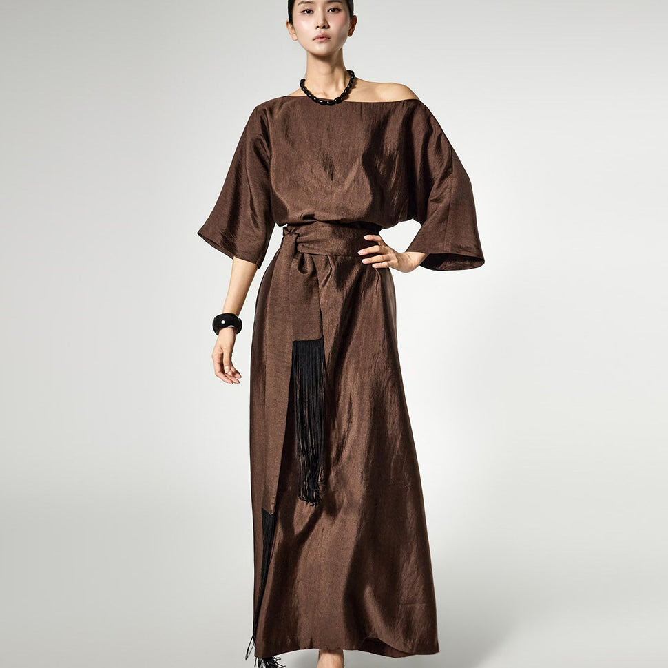 D9614 Two-Way Fringe Dress
