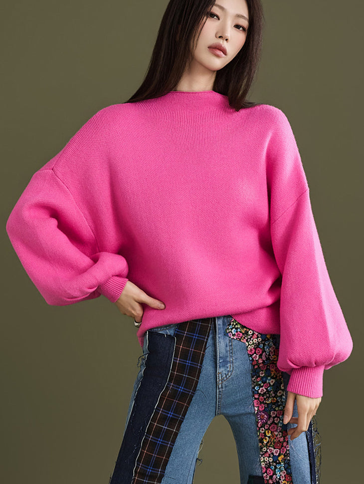 E1852 Raglan Puff Sleeve Knit