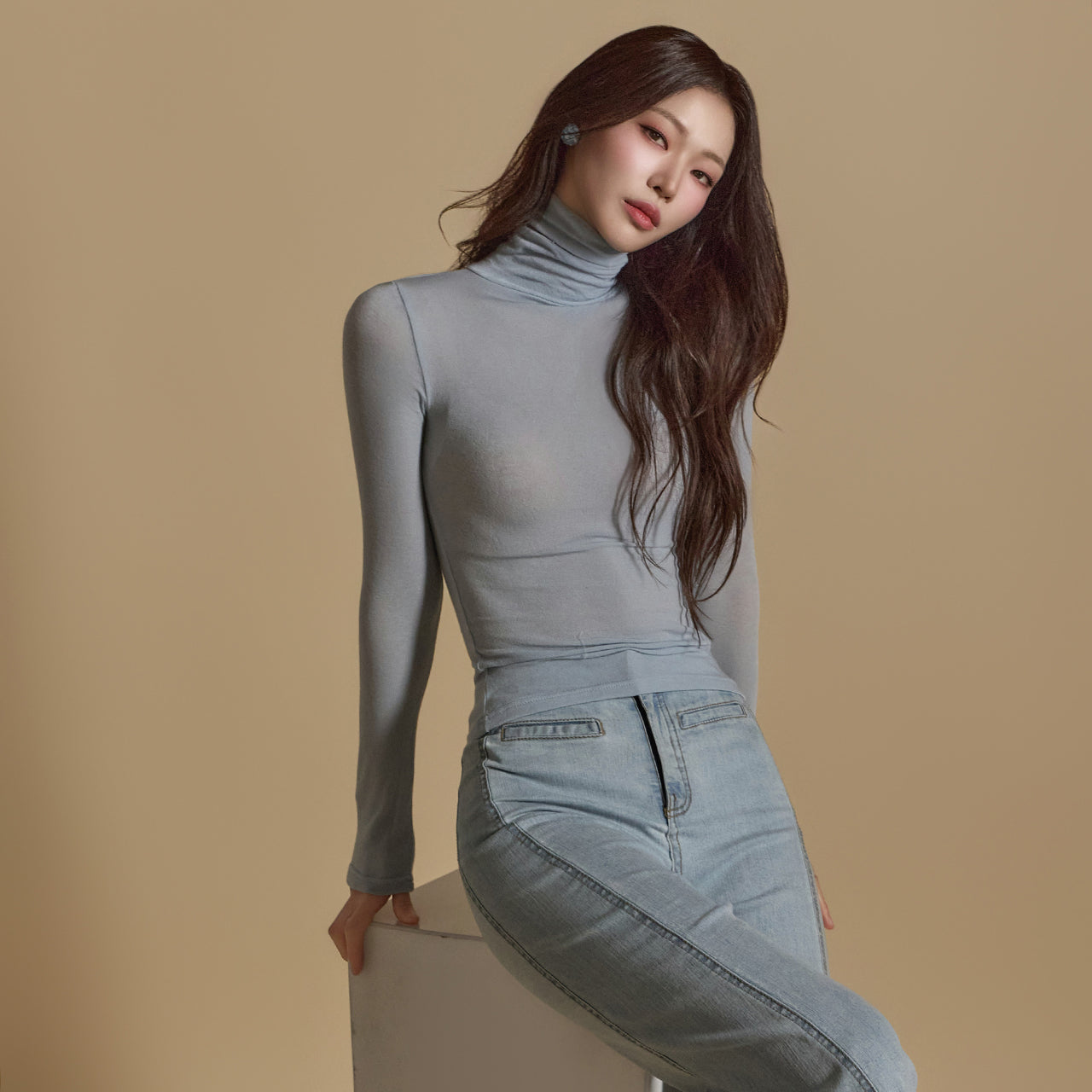 E3587 Turtleneck Top