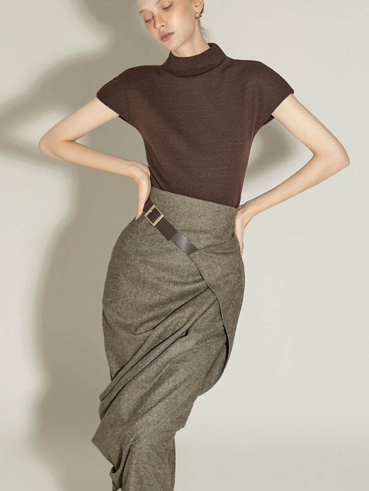 E3657 Mock Neck Knit