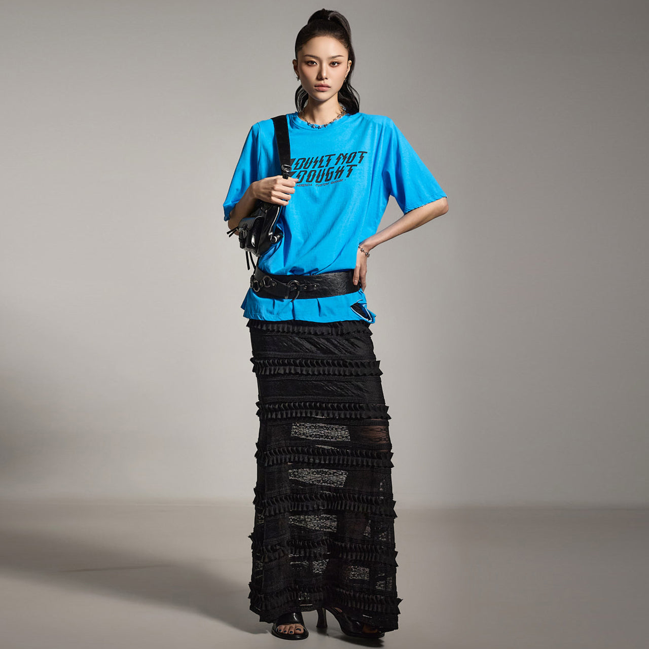 E3824 复古印花T恤