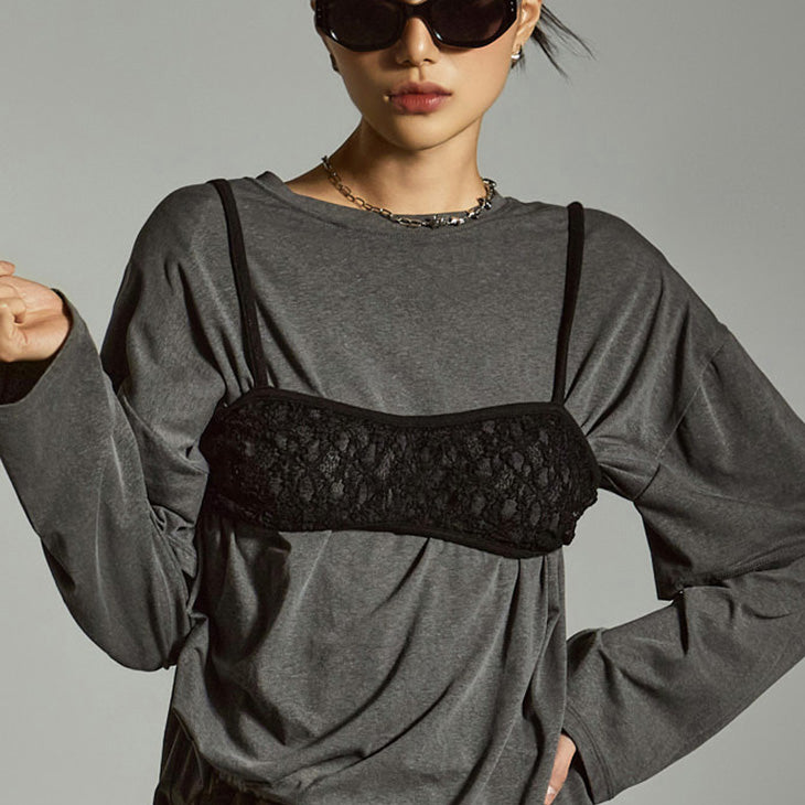 E3862 蕾丝无袖上衣