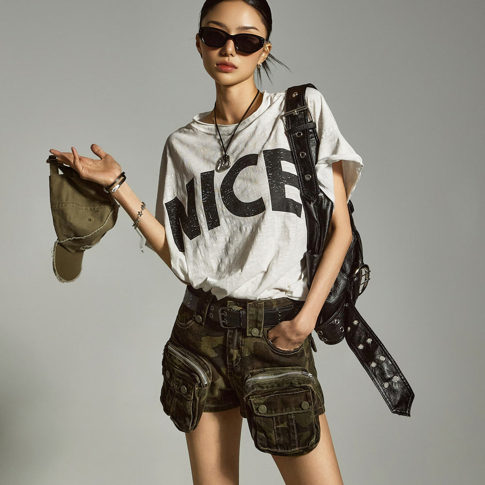 E3869 プリントTシャツ