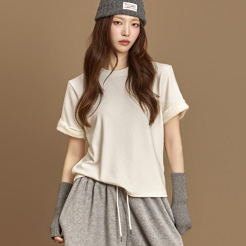 E4044 Solid Fleece Top