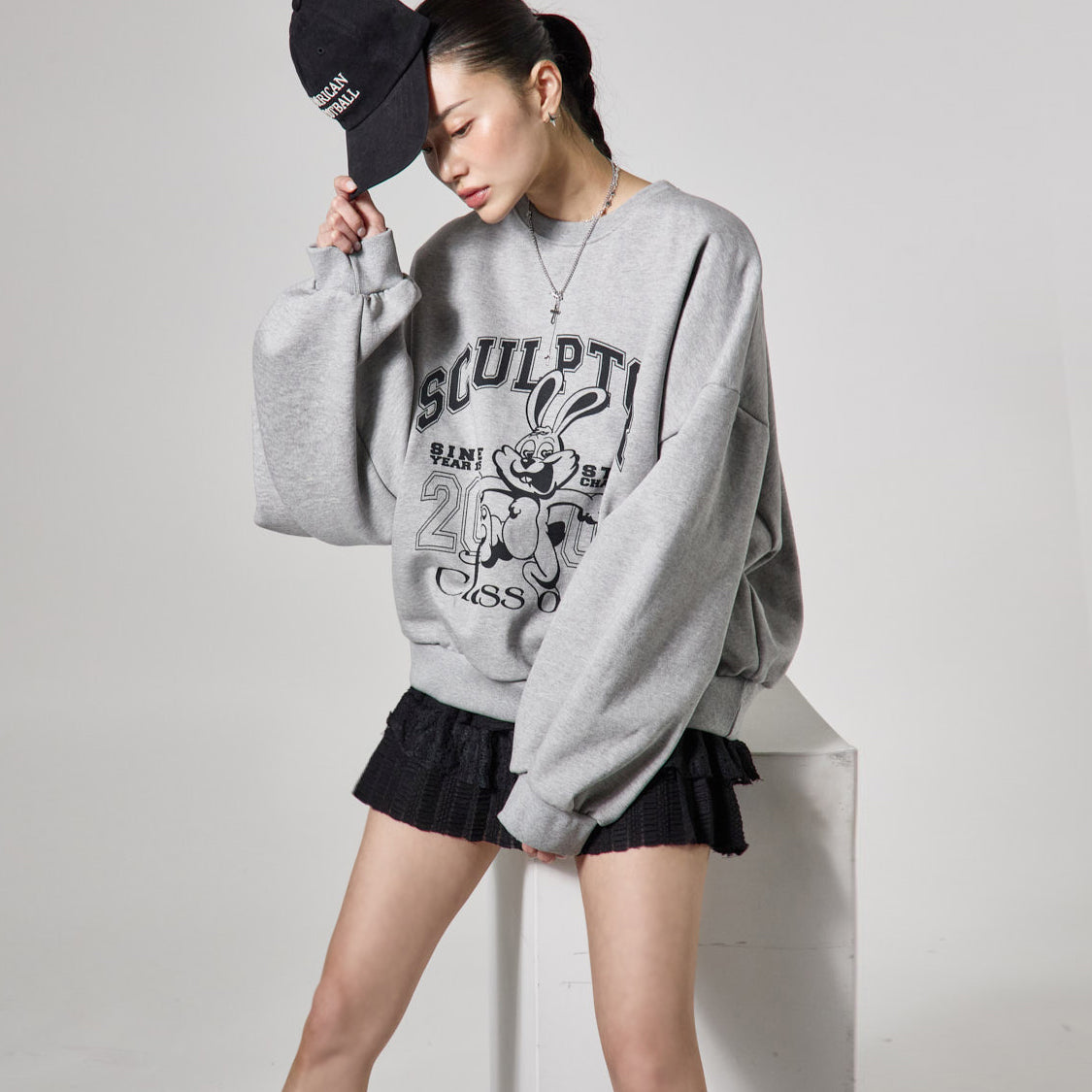 E4126 Lettering Fleece Sweatshirts