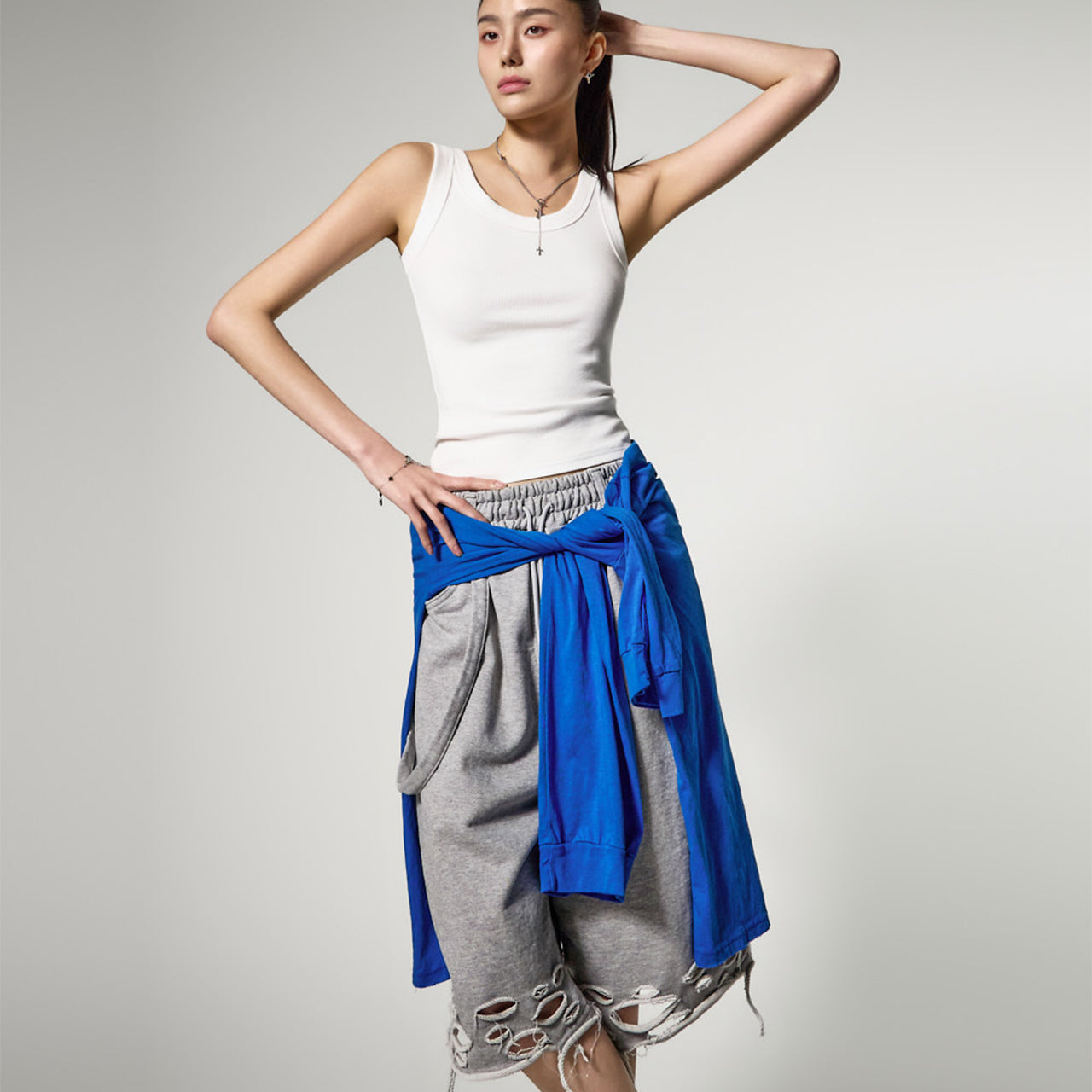 E4155 Basic Ribbed Sleeveless Top