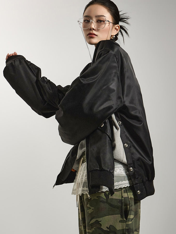 J2666 Shirring Bomber Jacket