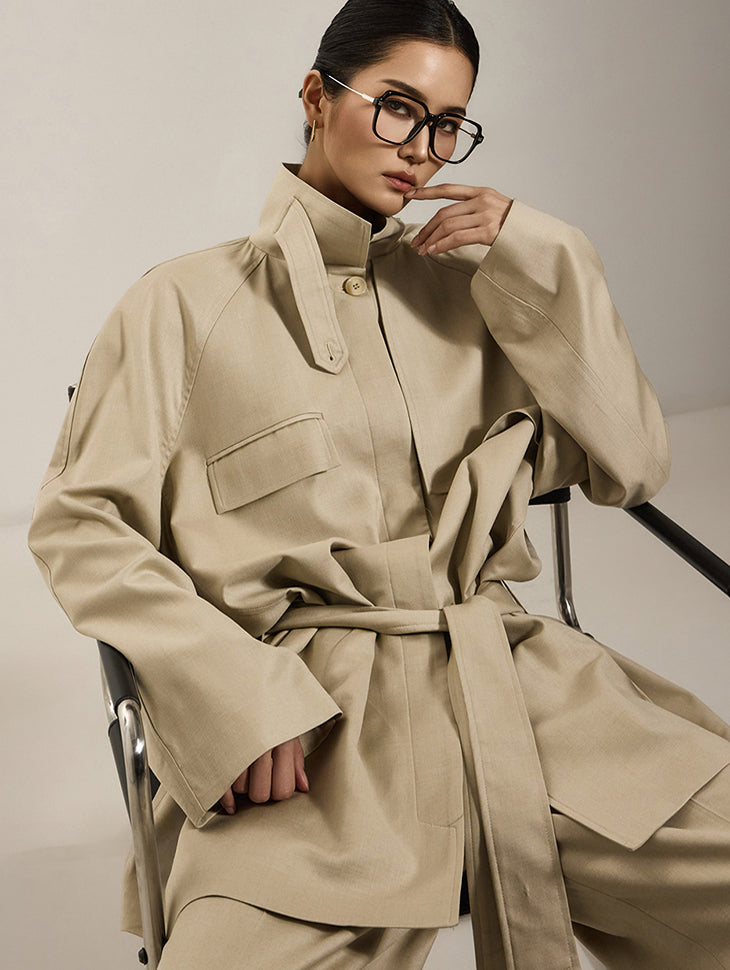 J2681 Trench Coat with Belt