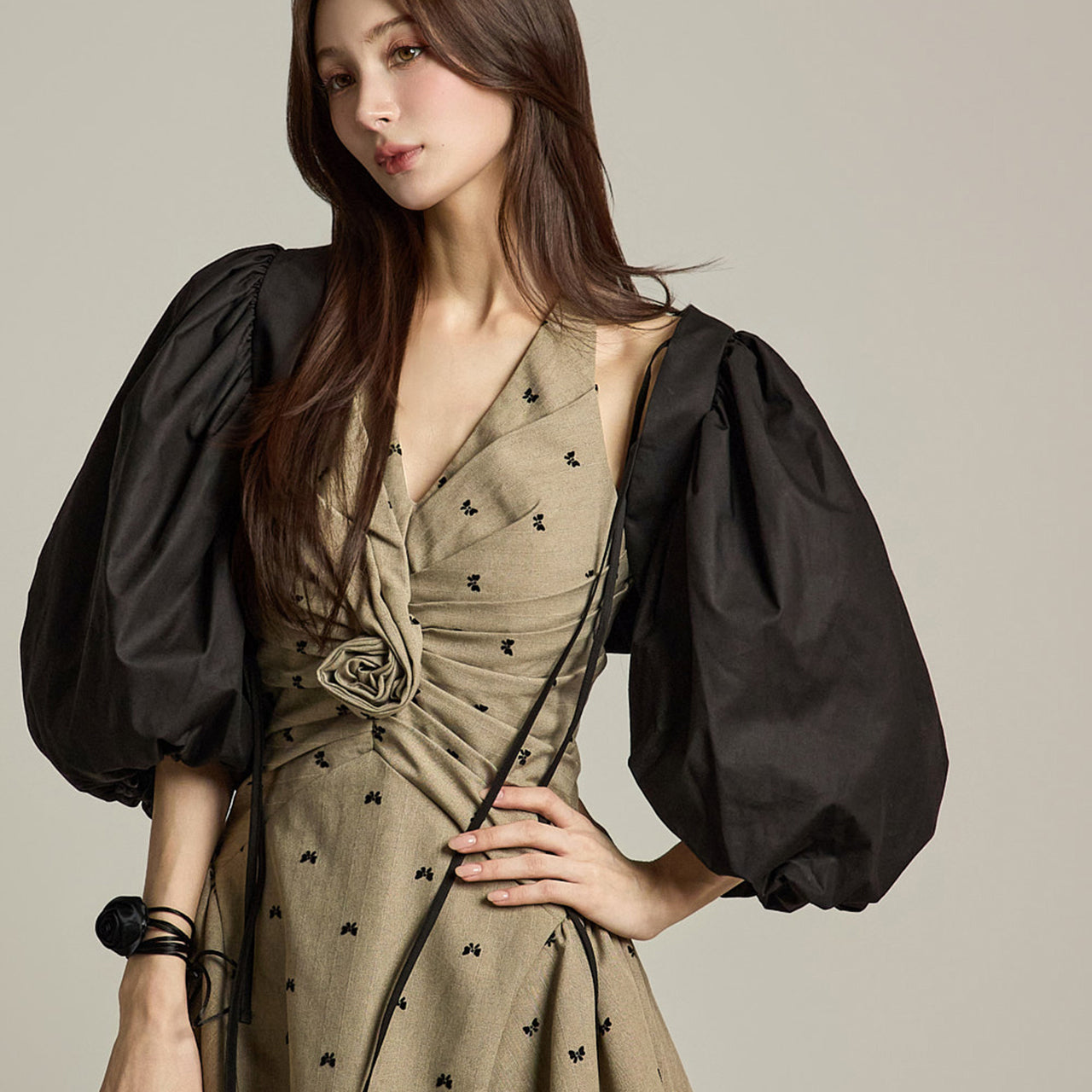 J2764 Puff Sleeves Bolero Jacket