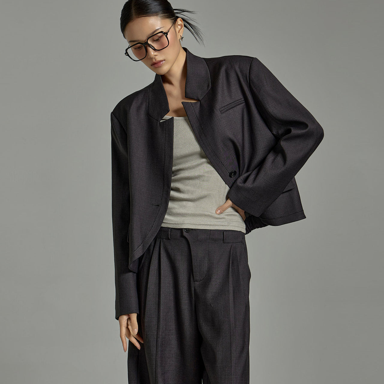 J2843 Single Collar Jacket