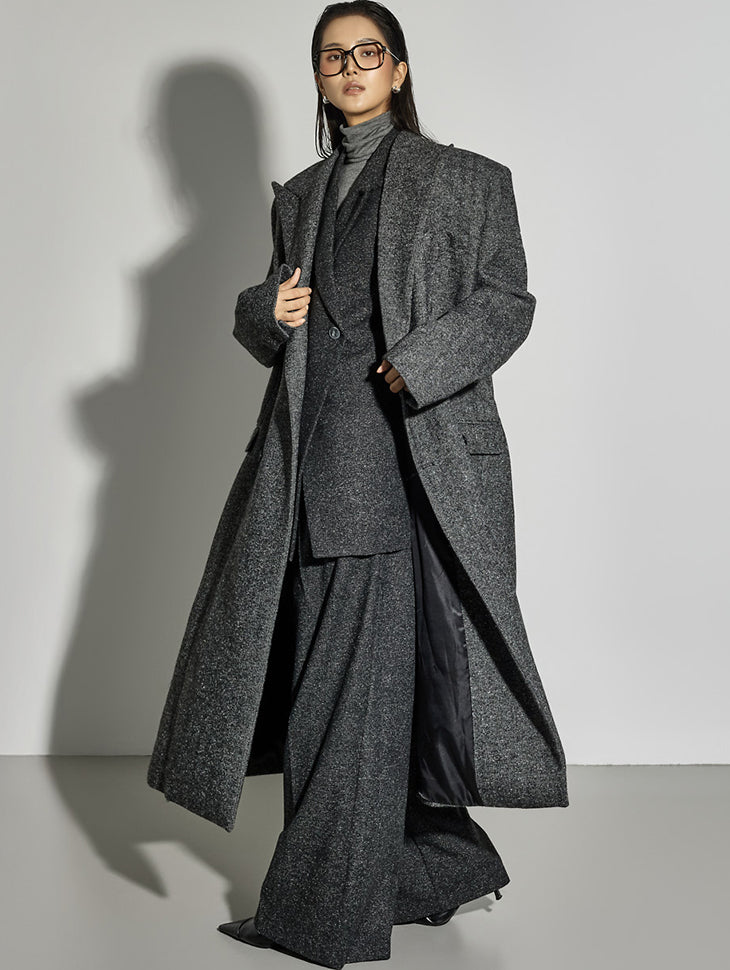 J2918 Oversized Wool Coat