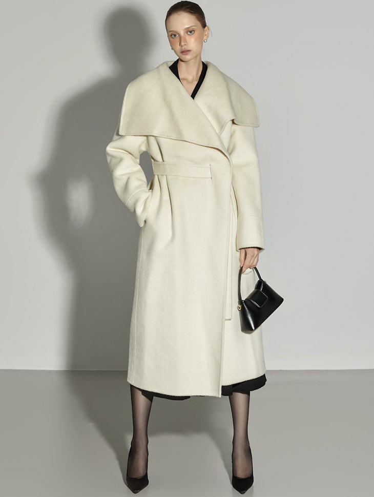 J2920 Wool Wide Collar Coat