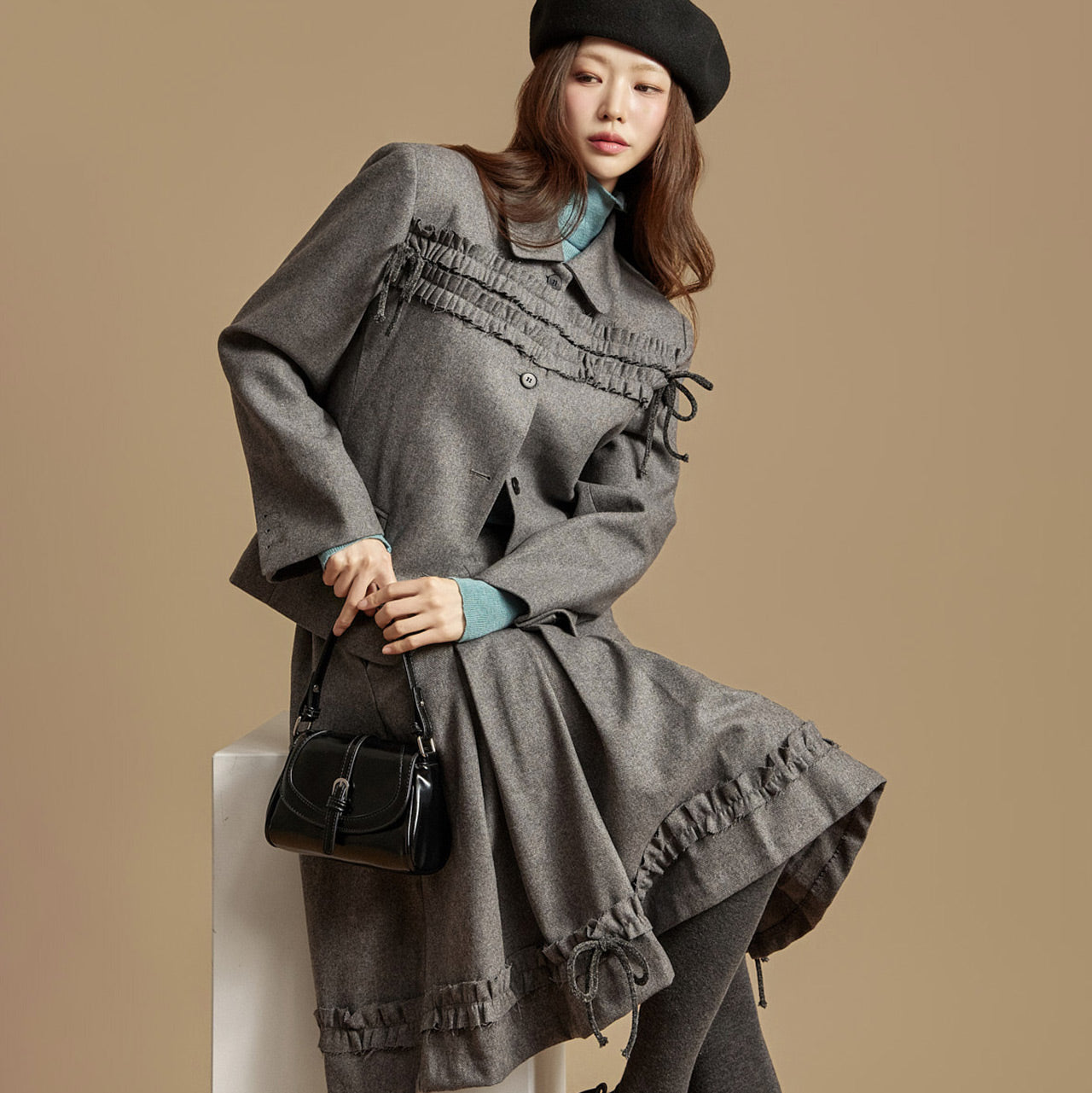 J2940 Frill Wool Jacket