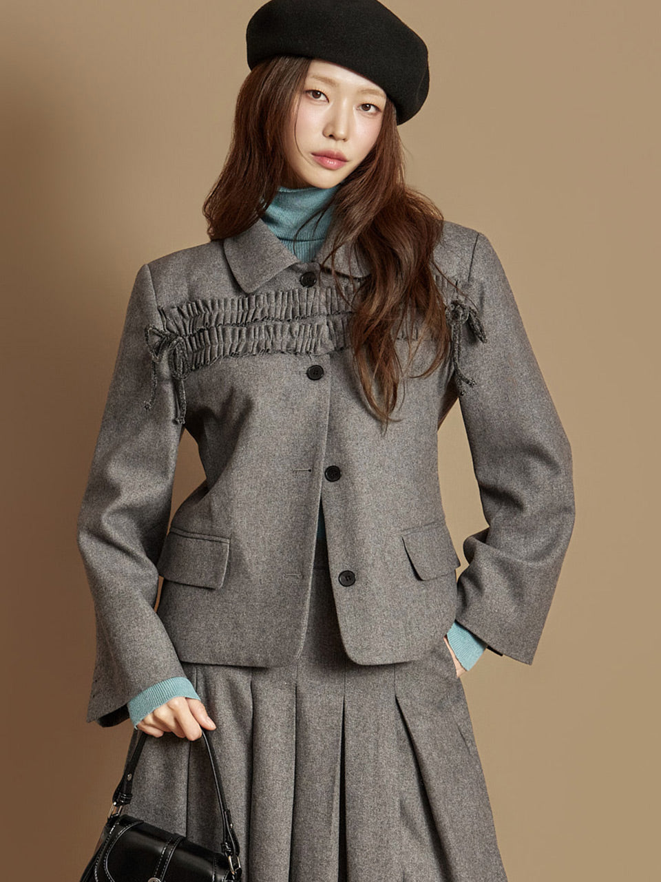J2940 Frill Wool Jacket