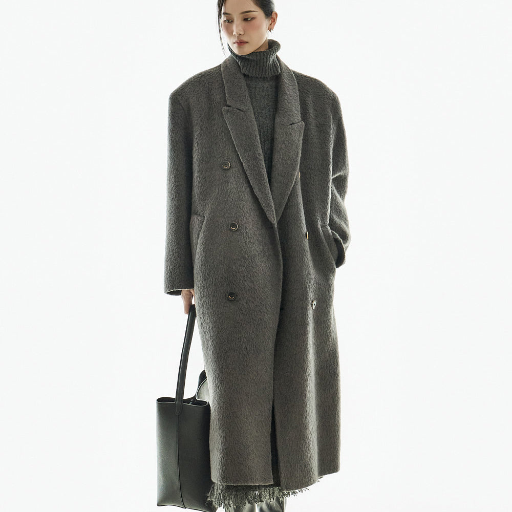 J2969 Wool Collar Coat