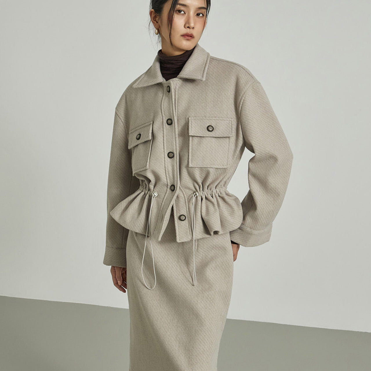 J2985 Peplum String Jacket