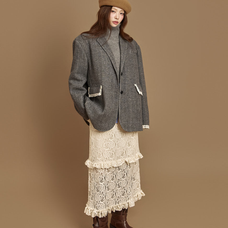 J2996 Lace Wool Jacket