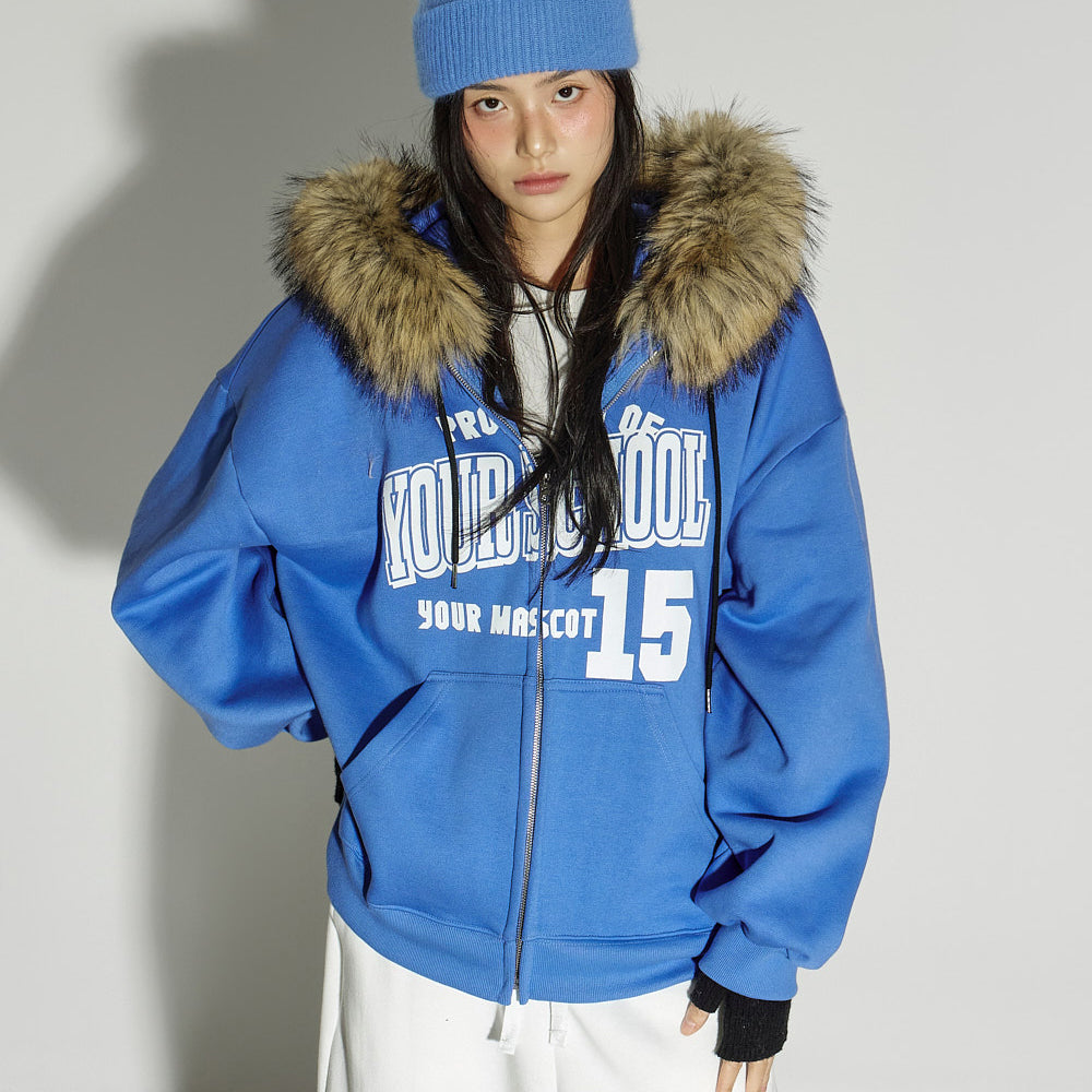 J3016 Fur Hooded Jacket