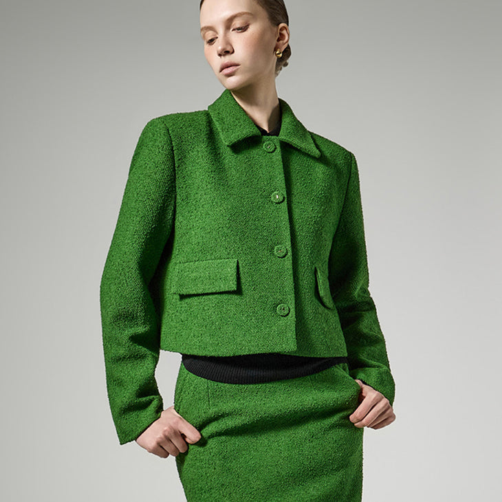 J3109 Collar Tweed Jacket