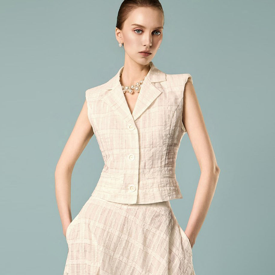 J3225 シアー ツイード ベスト