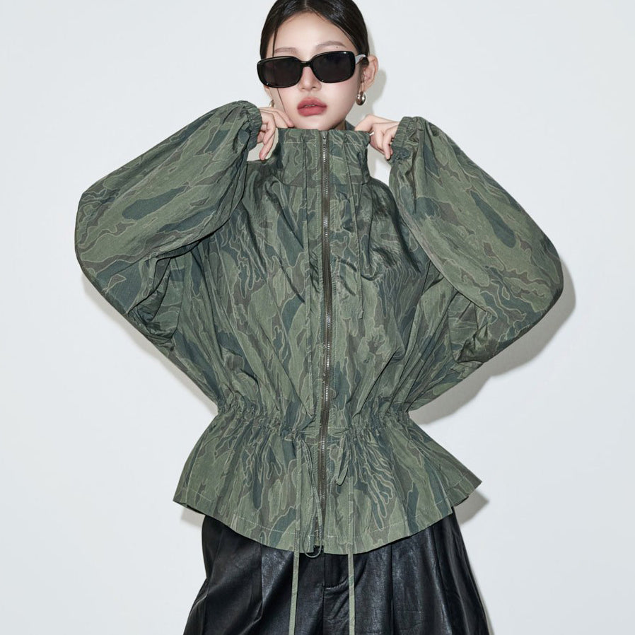 J3254 Shirred String Wind Jumper