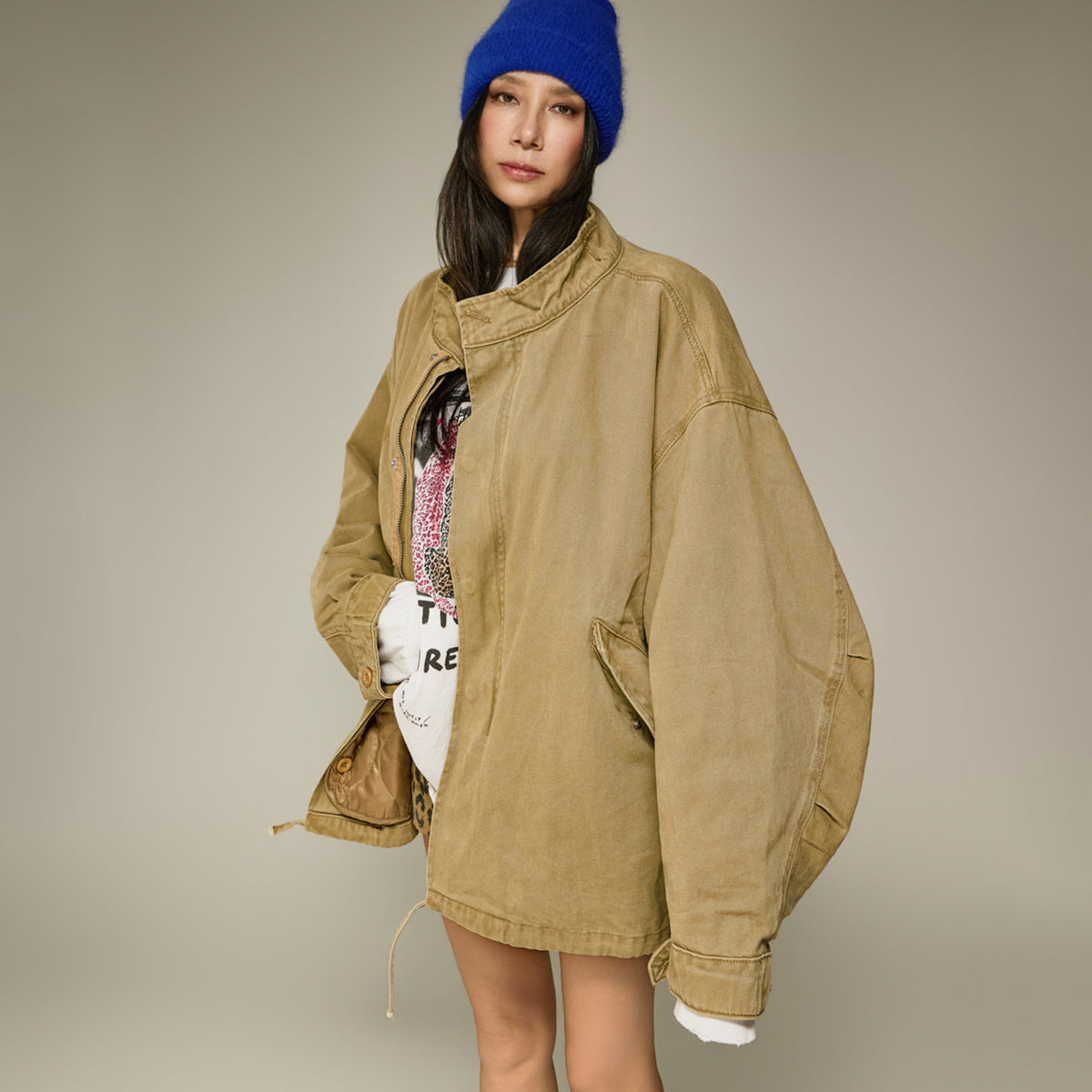J3348 Washed Quilted Field Jumper