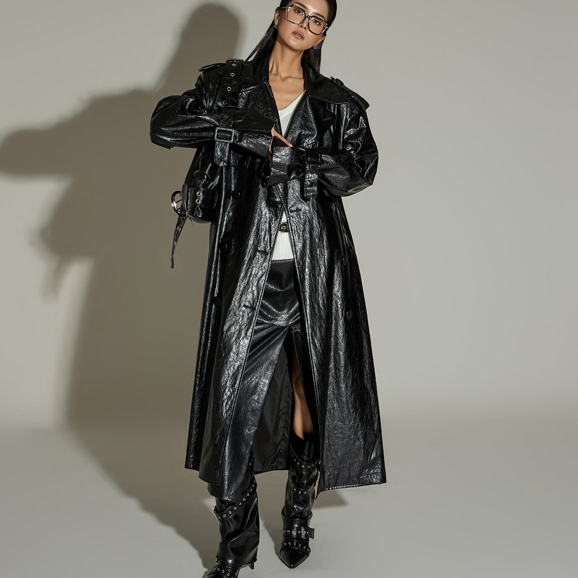 J9066 Belt Set Leather Trench