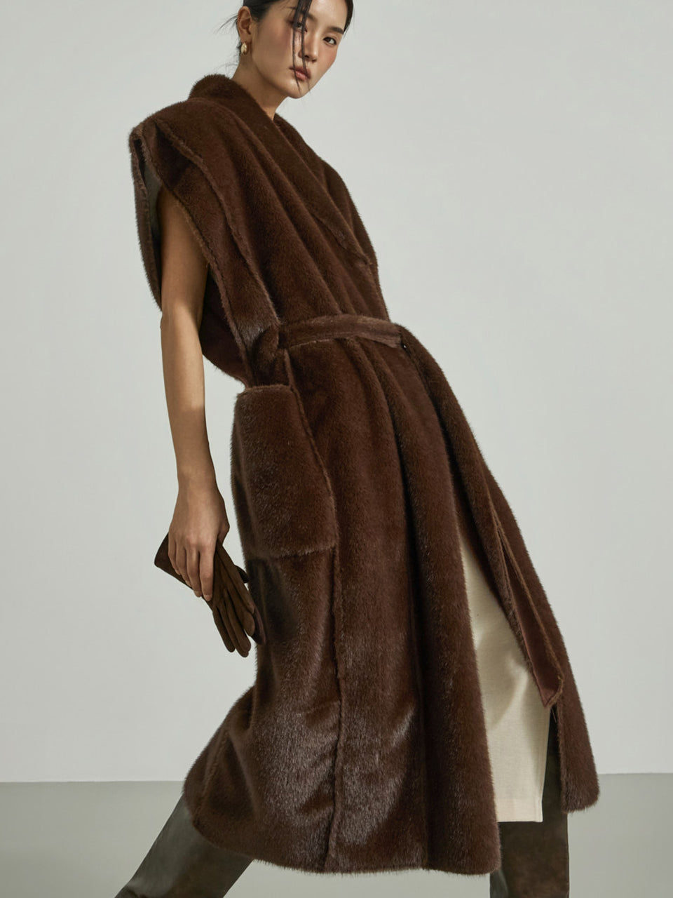 J9348 Fur Vest with Strap