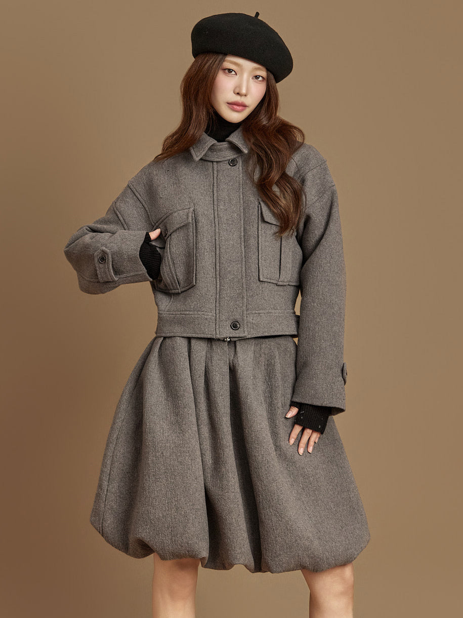 J9356  Wool Blouson Jacket
