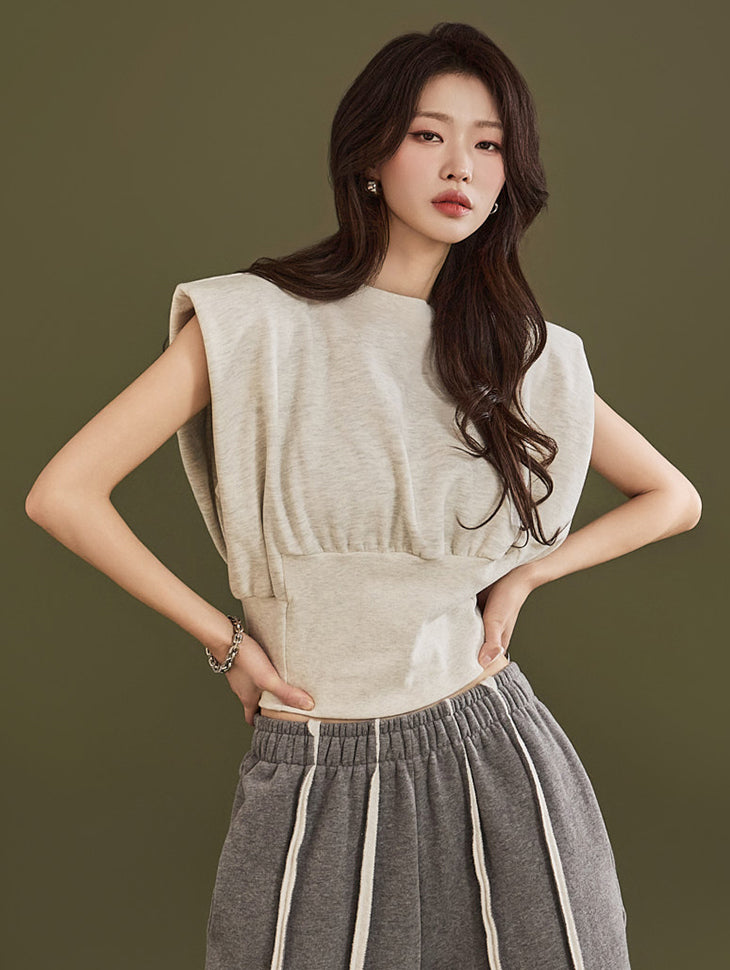 E3245 Fleece-lined Crop Top