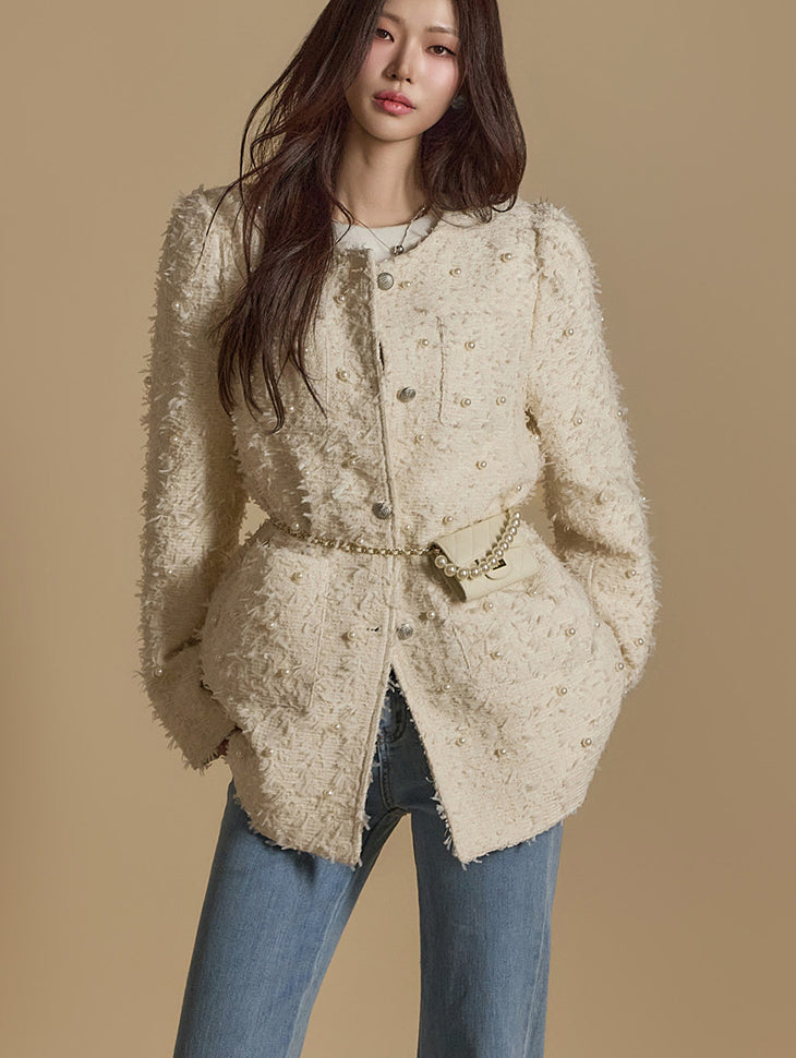 J2580 Pearl Tweed Jacket