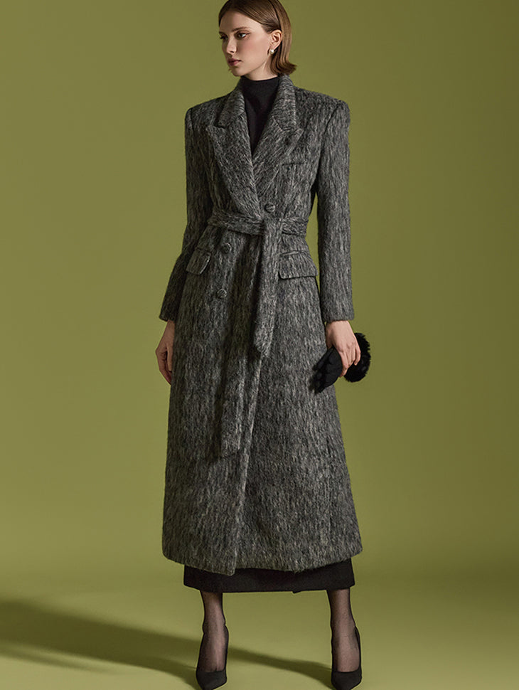 J2599 Wool Coat With Belt