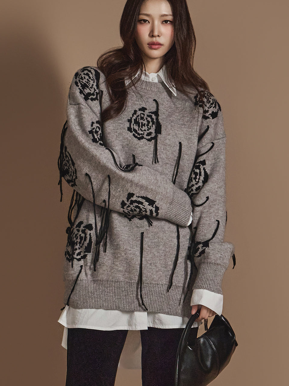 E3598 Rose Pattern Knit